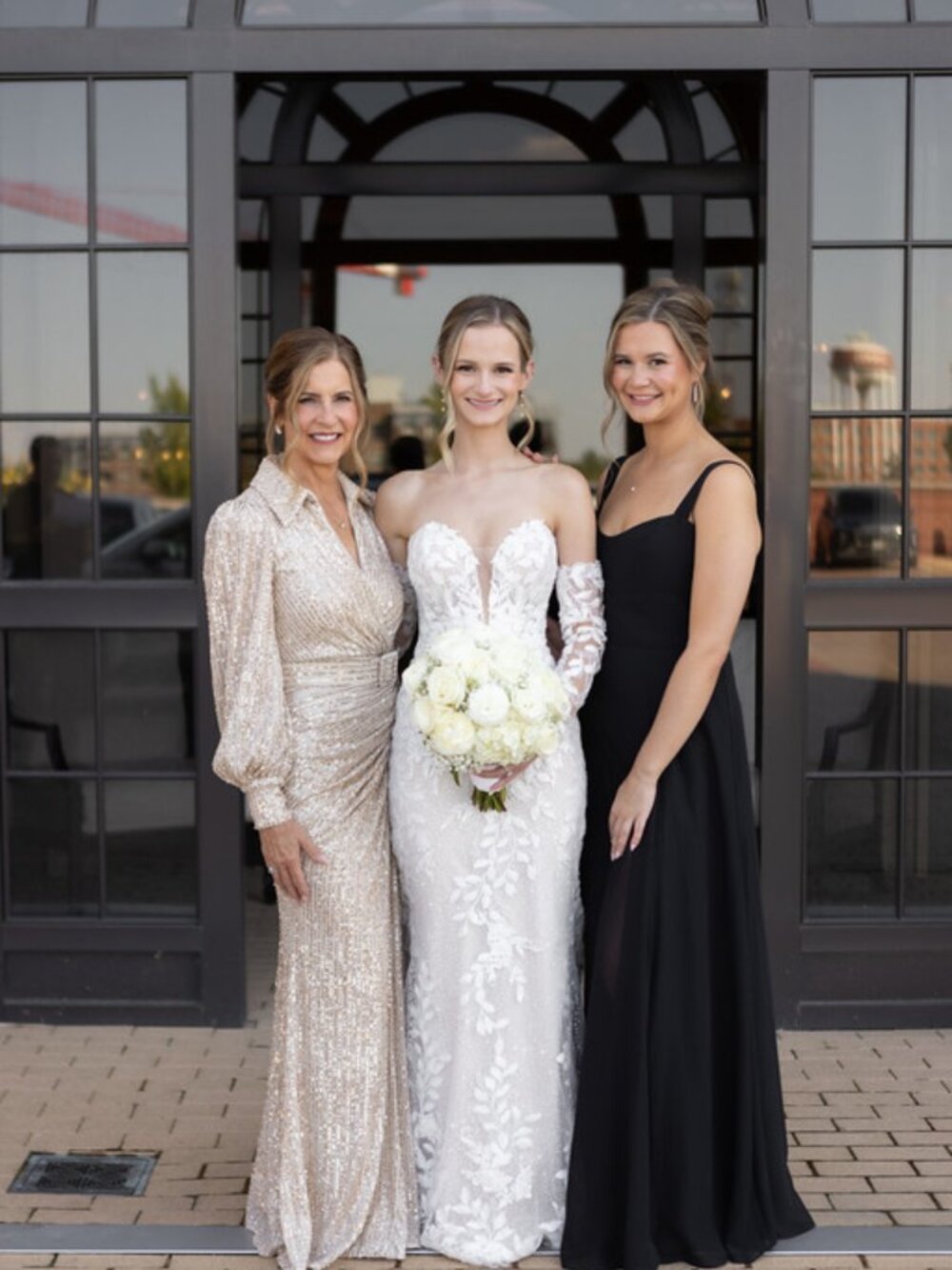 Badgley Mischka Embellished Belted Shirt Gown